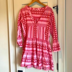 Tuckernuck Blockprint Dress Pink Size XS